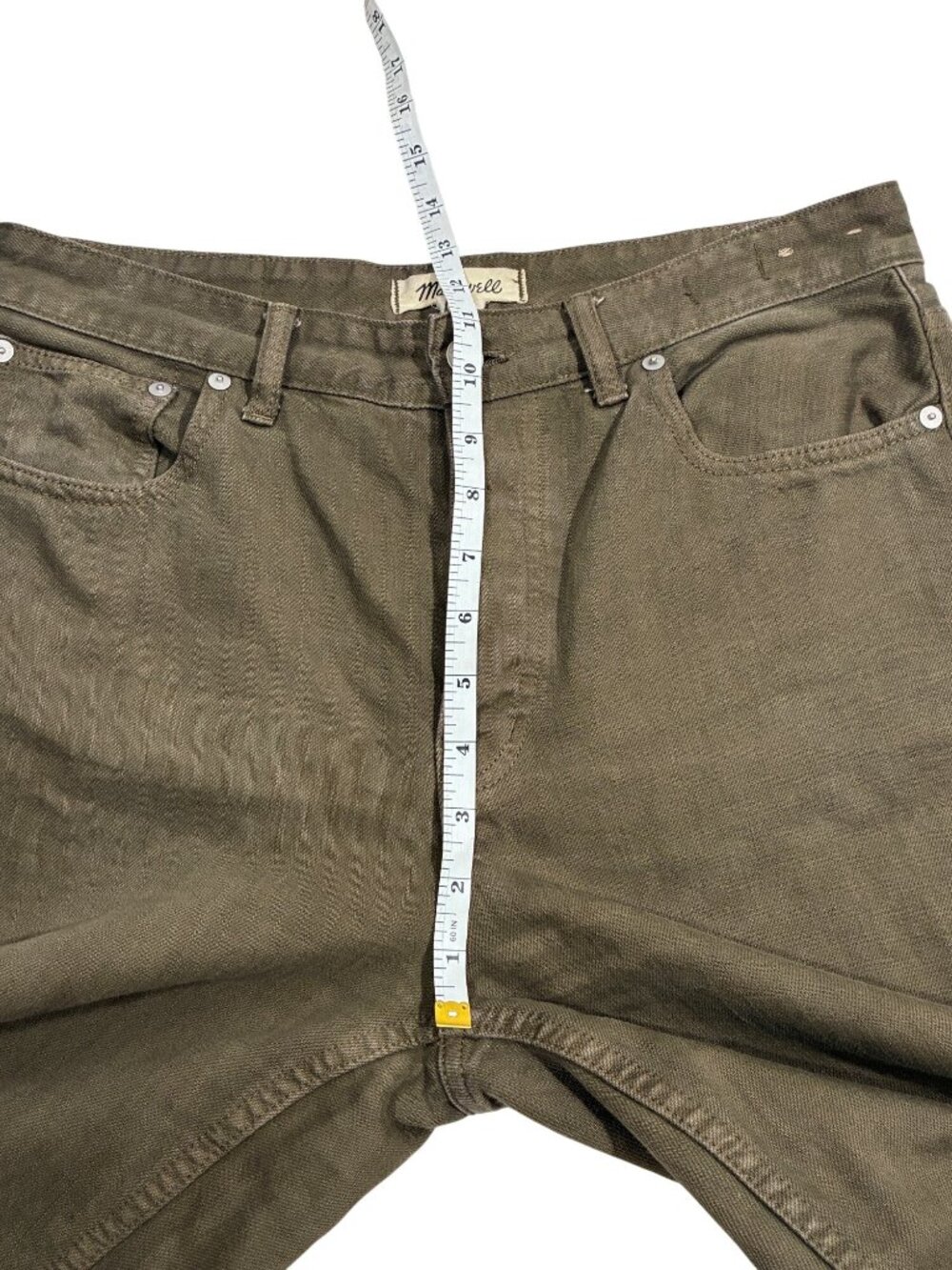 Madewell The Darted Barrel-Leg Jean Mossy Umber Oversized Fit Articulated Knee - Picture 10 of 11